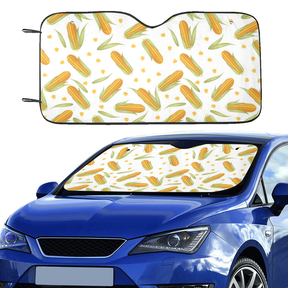 Corn Pattern Print Design 04 Car Sun Shade