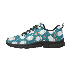 Sheep Heart Pattern Men's Sneakers Black