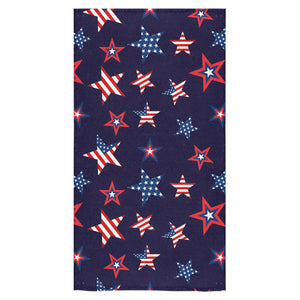 USA Star Pattern Theme Bath Towel
