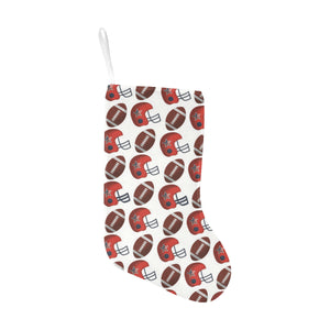 American Football Ball Red Helmet Pattern Christmas Stocking