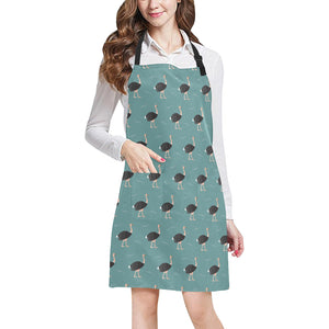 Ostrich Pattern Print Design 01 Adjustable Apron