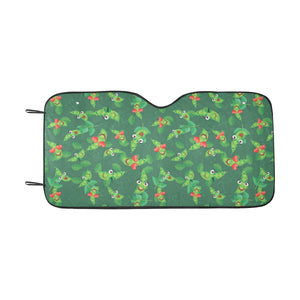 Green Peas Pattern Print Design 05 Car Sun Shade