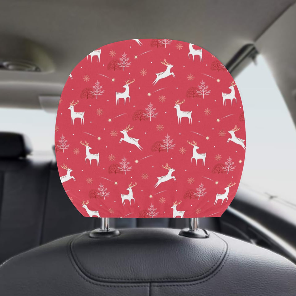 Deer Pattern Background Car Headrest Cover