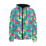 Pelican Pattern Print Design 03 Men's Padded Hooded Jacket(ModelH42)