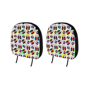 Panda Cute Heart Pattern Car Headrest Cover