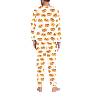 Pancake Pattern Print Design 04 Men's All Over Print Pajama