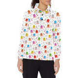 Snail Pattern Print Design 05 Women's Long Sleeve Polo Shirt