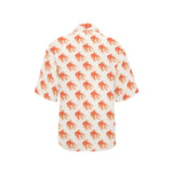 Goldfish Pattern Print Design 05 Women's All Over Print Hawaiian Shirt