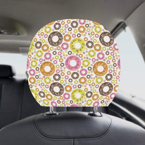 Colorful Donut Pattern Car Headrest Cover