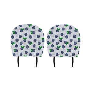 Blueberry Pokka Dot Pattern Car Headrest Cover