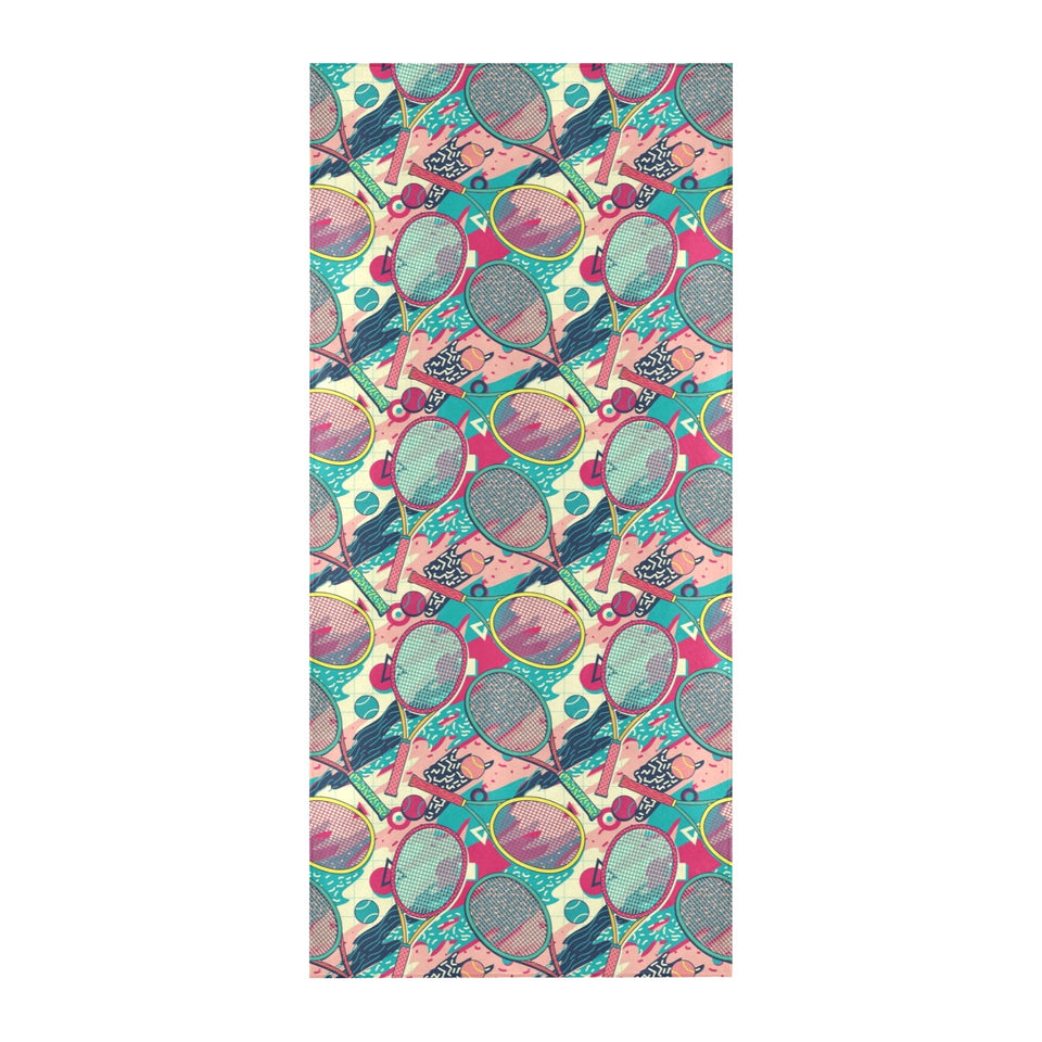 Tennis Pattern Print Design 01 Beach Towel