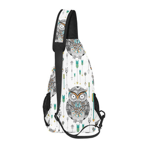 Owl Arrow Pattern All Over Print Chest Bag