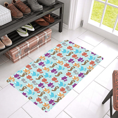 Teddy Bear Pattern Print Design 03 Doormat