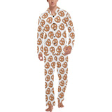 Pretzels Pattern Print Design 05 Men's Long Pajama Set