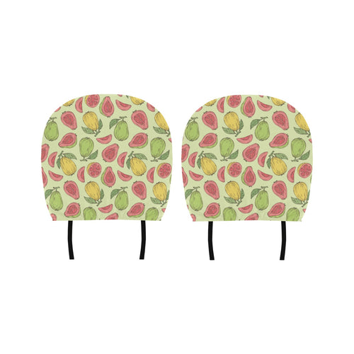 Guava Pattern Background Car Headrest Cover