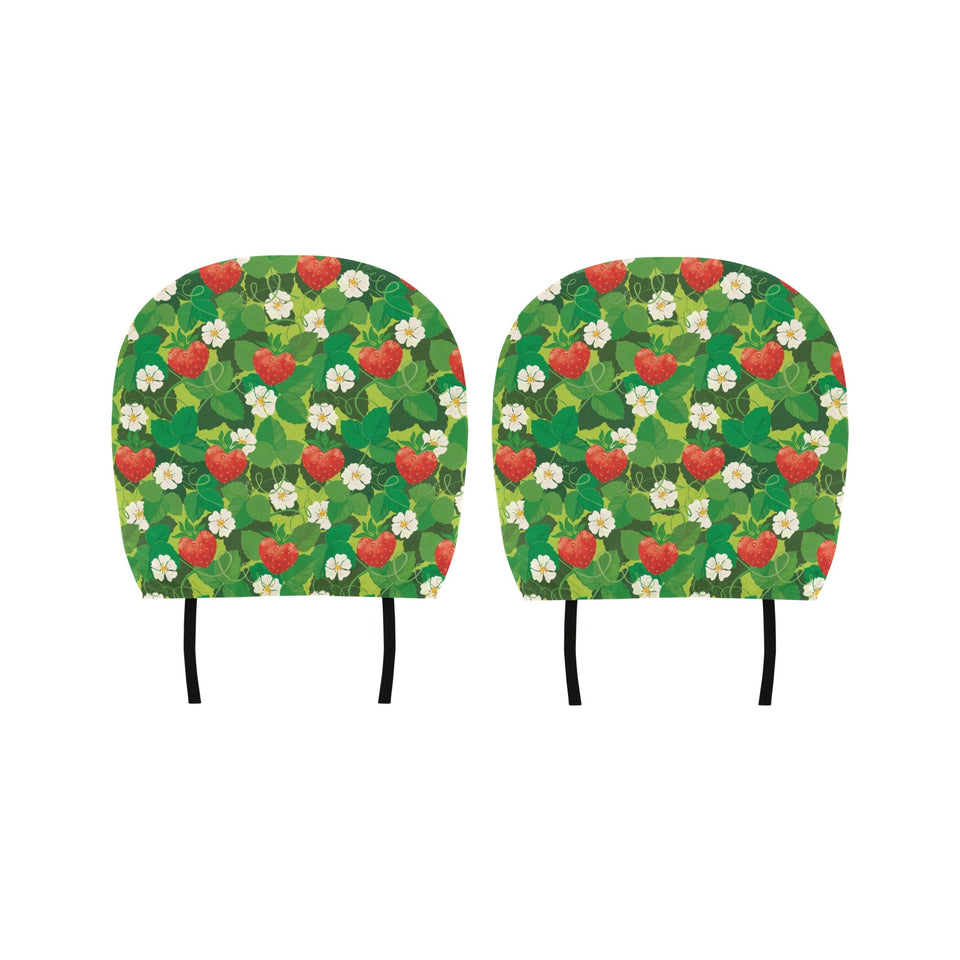 Strawberry Leaves Pattern Car Headrest Cover