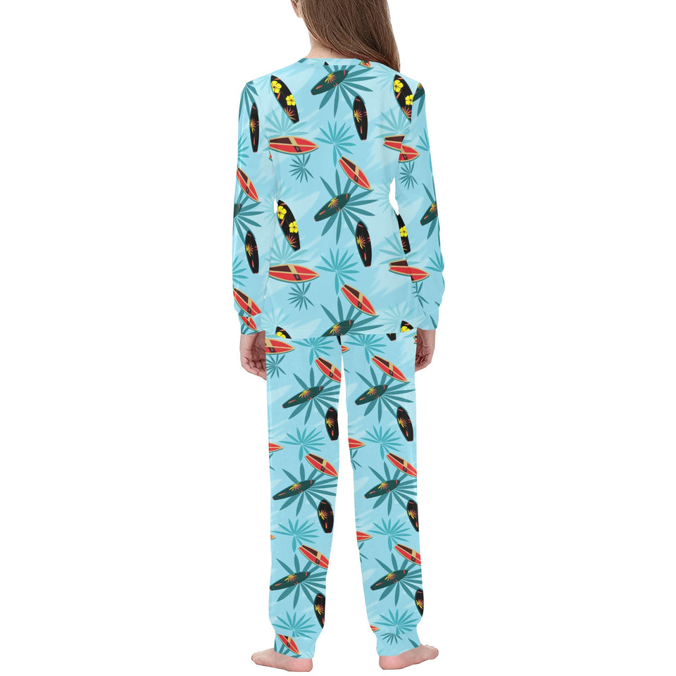 Surfboard Pattern Print Design 03 Kids' Boys' Girls' All Over Print Pajama Set