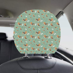 Beagle Bone Pattern Car Headrest Cover