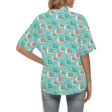 Snail Pattern Print Design 01 Women's All Over Print Hawaiian Shirt