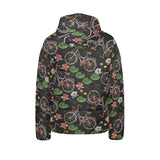 Bicycle Pattern Print Design 03 Kids' Boys' Girls' Padded Hooded Jacket