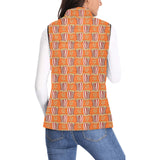 Popcorn Pattern Print Design 05 Women's Padded Vest