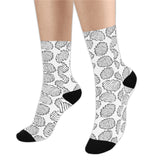 Potato Chips Pattern Print Design 03 Crew Socks