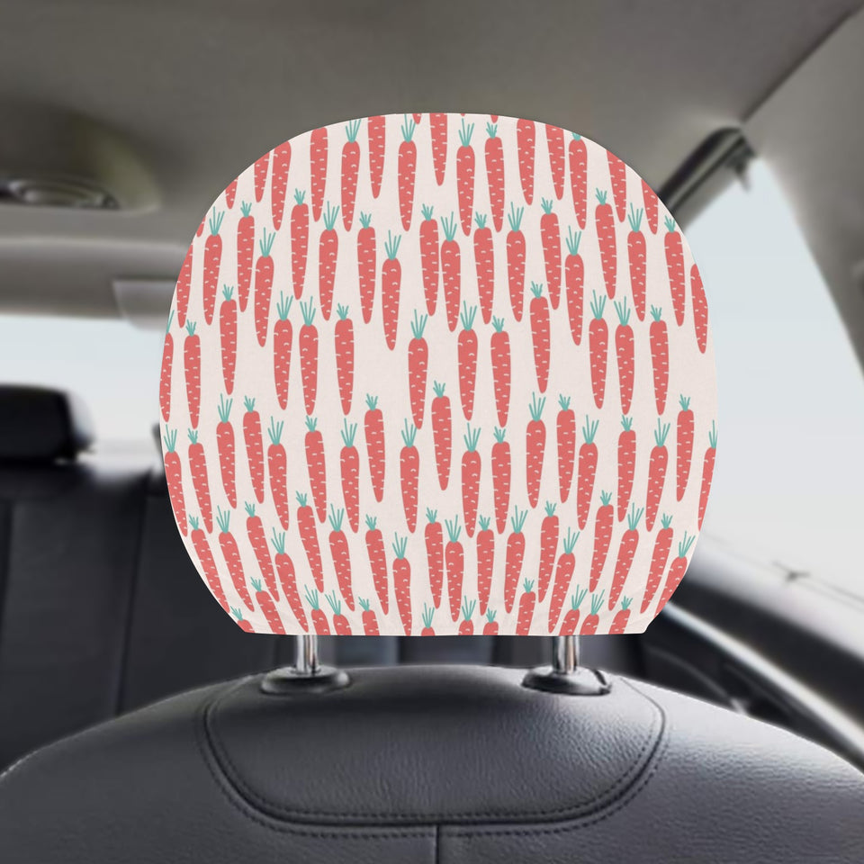 Carrot Pattern Print Design 01 Car Headrest Cover