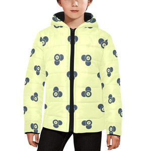 Billiard Ball Pattern Print Design 05 Kids' Boys' Girls' Padded Hooded Jacket