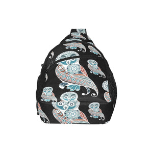 Owl Tribal Pattern All Over Print Chest Bag