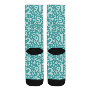 Math Pattern Print Design 05 Crew Socks