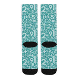 Math Pattern Print Design 05 Crew Socks