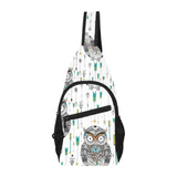 Owl Arrow Pattern All Over Print Chest Bag