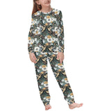 Hummingbird Pattern Print Design 05 Kids' Boys' Girls' All Over Print Pajama Set