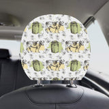 Cow Pattern Car Headrest Cover