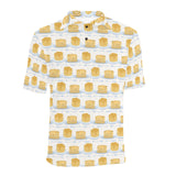 Pancake Pattern Print Design 01 Men's All Over Print Polo Shirt