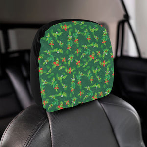 Green Peas Pattern Print Design 05 Car Headrest Cover