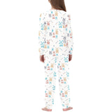 Hand Drawn Windmill Pattern Kids' Boys' Girls' All Over Print Pajama Set