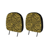 Gold Bengal Tiger Pattern Car Headrest Cover