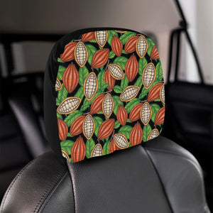 Cocoa Leaves Pattern Car Headrest Cover