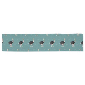 Ostrich Pattern Print Design 01 Table Runner