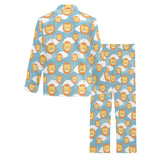 Lion Pattern Print Design 05 Men's Long Pajama Set