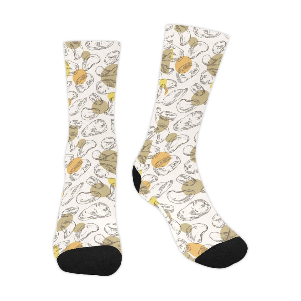 Potato Chips Pattern Print Design 02 Crew Socks