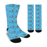 Pigeon Pattern Print Design 05 Crew Socks