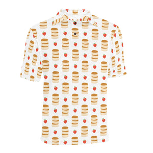 Pancake Pattern Print Design 02 Men's All Over Print Polo Shirt