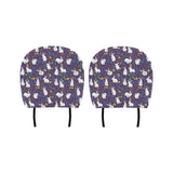 Rabbit Leaves Pattern Car Headrest Cover