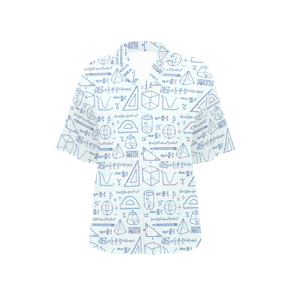 Math Pattern Print Design 03 Women's All Over Print Hawaiian Shirt