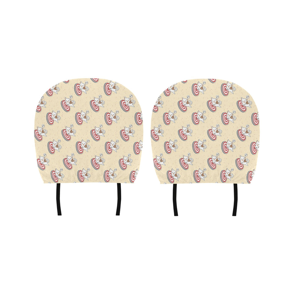 Darts Pattern Print Design 05 Car Headrest Cover