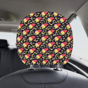 Potato Chips Pattern Print Design 05 Car Headrest Cover