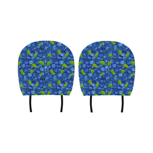 Blueberry Pattern Background Car Headrest Cover