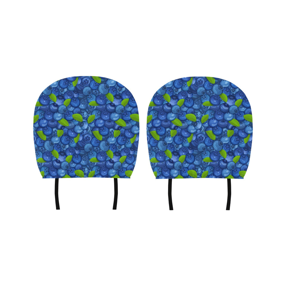 Blueberry Pattern Background Car Headrest Cover